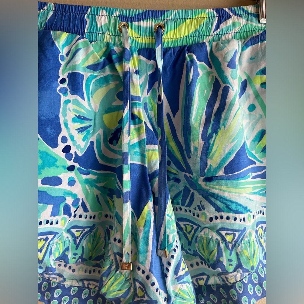Lilly Pulitzer Women Blue Green Shorts Size XS - Picture 2 of 10